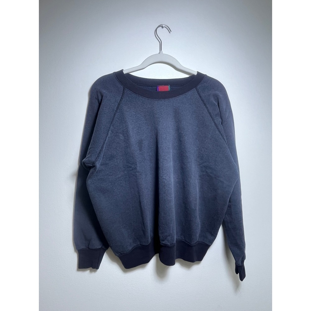 Vintage Hometown Southern Sweats Navy Raglan Pullover Sweatshirt Made in USA